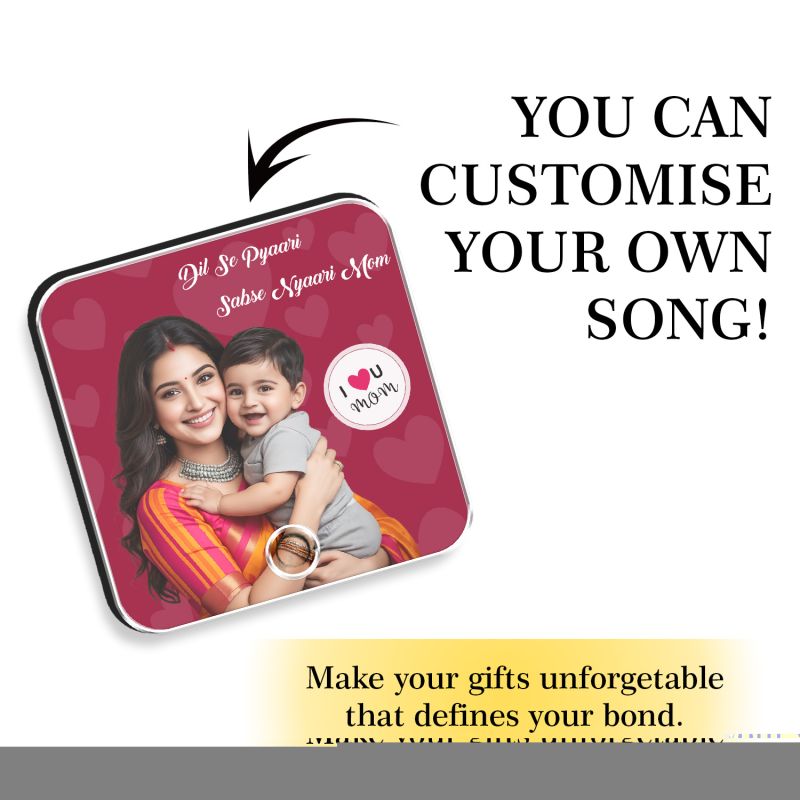 Personalized Musical Fridge Magnet for Mom with Voice Message